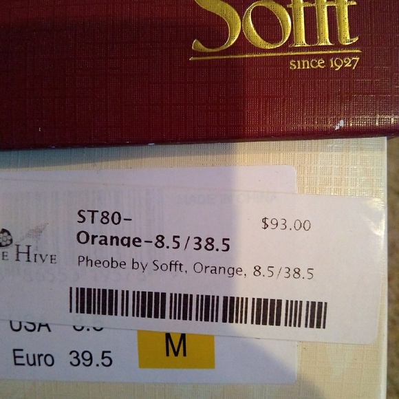 Sofft, size 8.5 flats. Burnt orange with blue acce - Picture 2 of 3